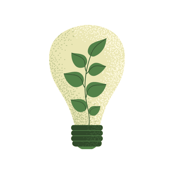 Light Bulb with Seedling Graphic Verlässlich & transparent